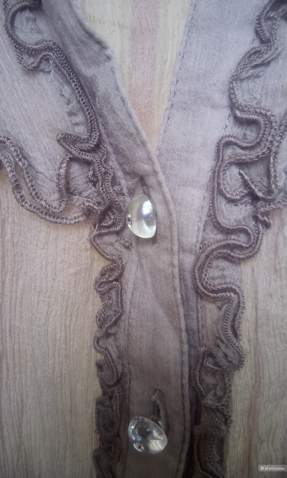 Красивая блузка без рукавов из натурального жатого шелка River Island uk8 цвет капучино