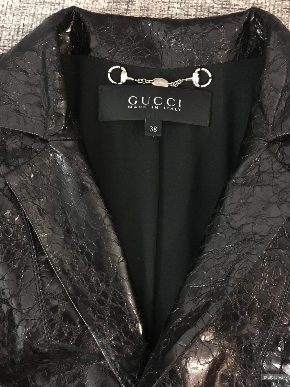 Новая кожаная куртка Gucci, размер XS