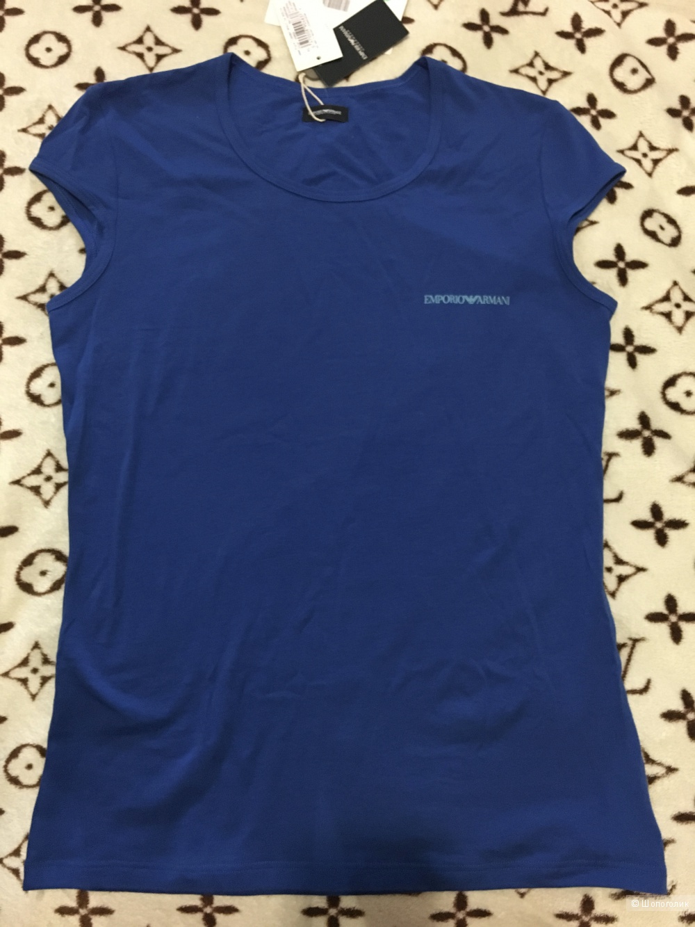 Футболка EMPORIO ARMANI, XL (Международный Размер). Синяя