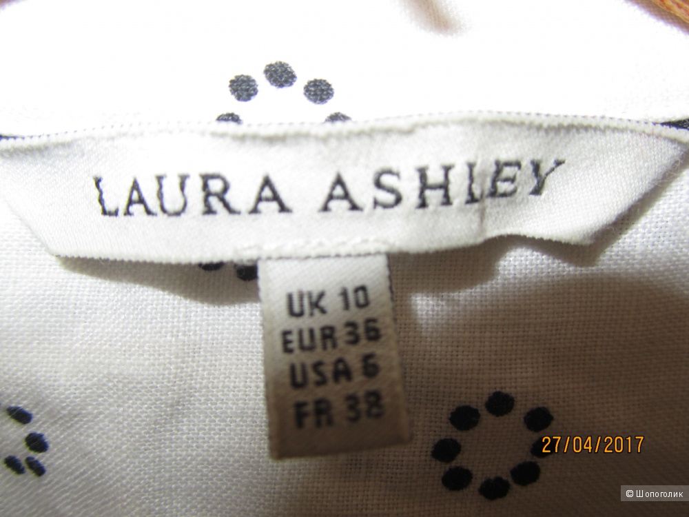 Новая льняная блузка дорогого английского бренда LAURA ASHLEY в размере 10юк или 42-44 или S