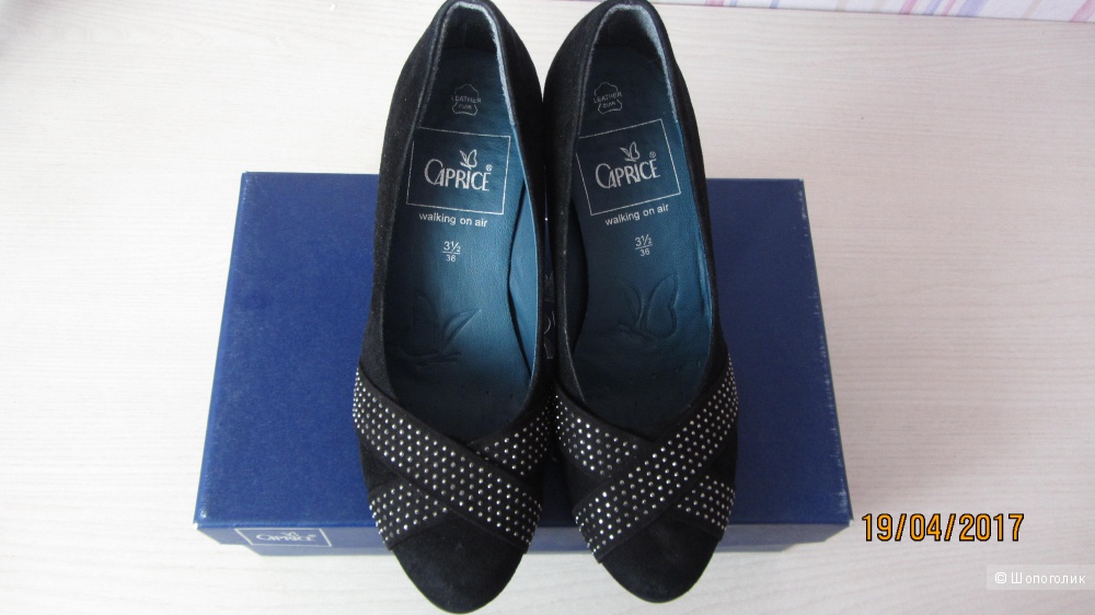 Новые замшевые туфли Caprice р.36-36,5