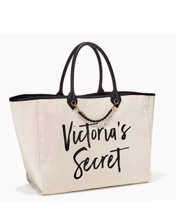 Victoria's Secret пляжная сумка, черно-белая