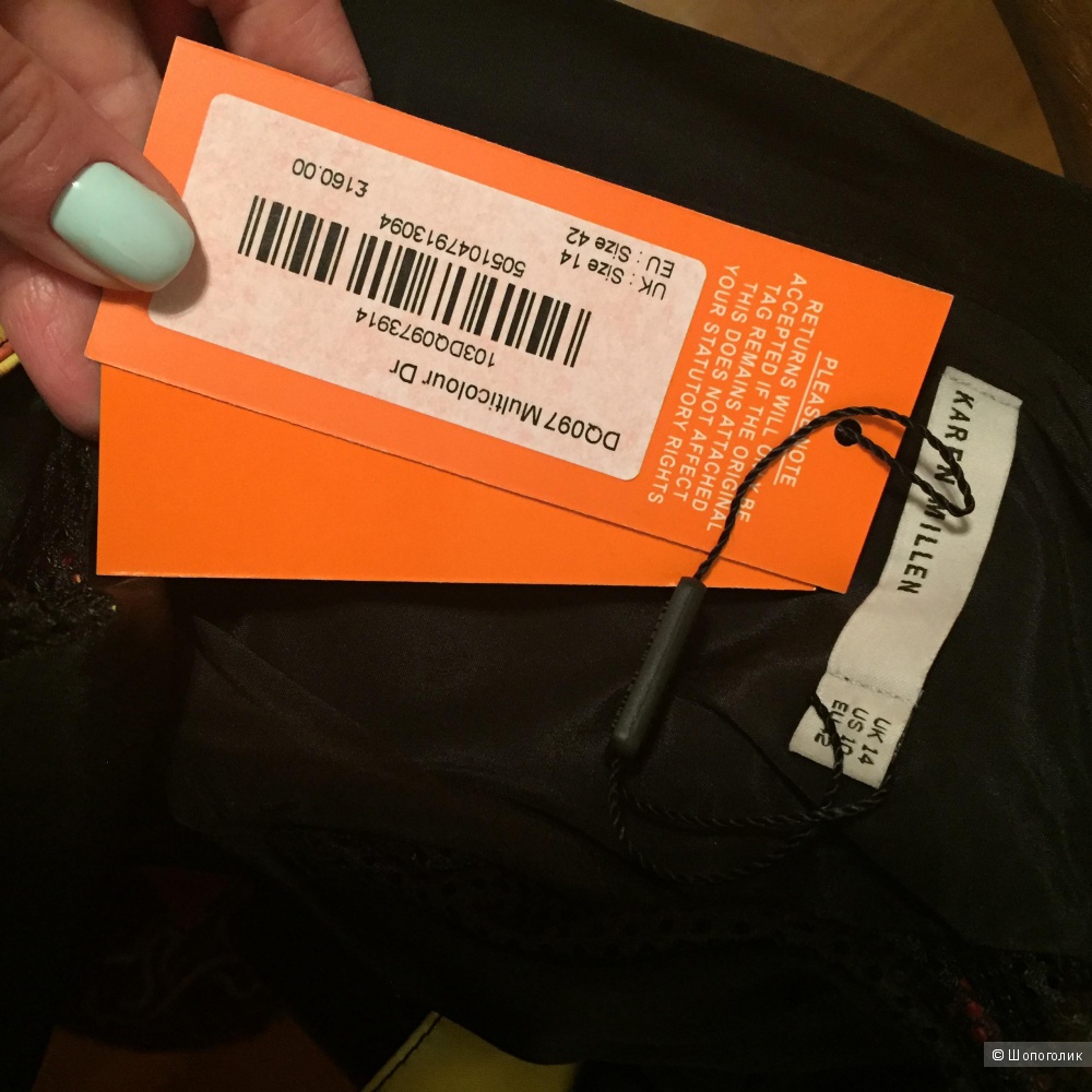 Платье Karen Millen UK 14 (рус.46) (маломерит) Multi Signature Stretch Statement Zig Zag Pencil Dress