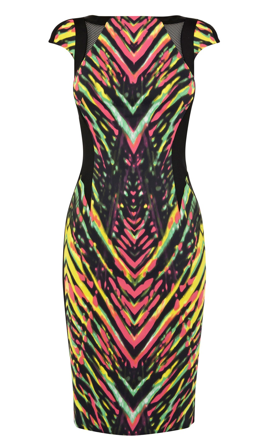 Платье Karen Millen UK 14 (рус.46) (маломерит) Multi Signature Stretch Statement Zig Zag Pencil Dress