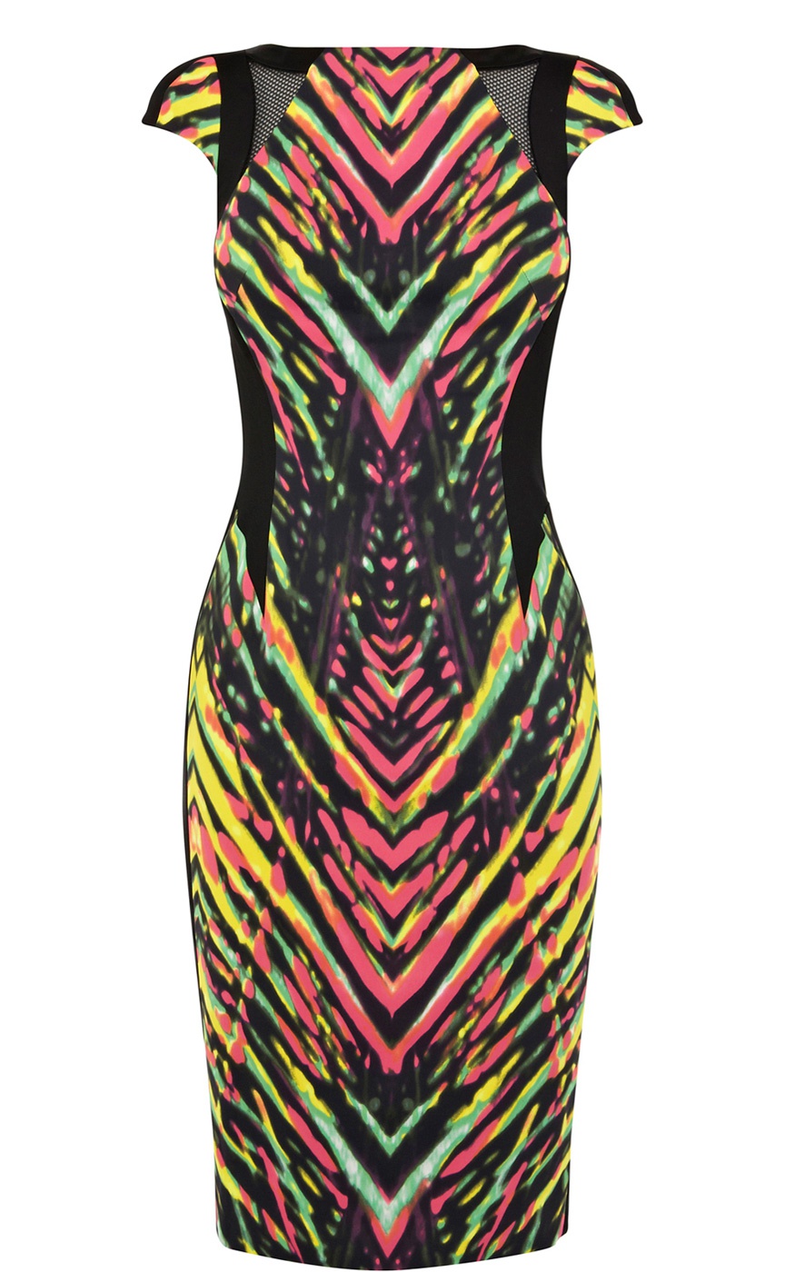 Платье  Karen Millen UK 14 (рус.46) (маломерит) Multi Signature Stretch Statement Zig Zag Pencil Dress