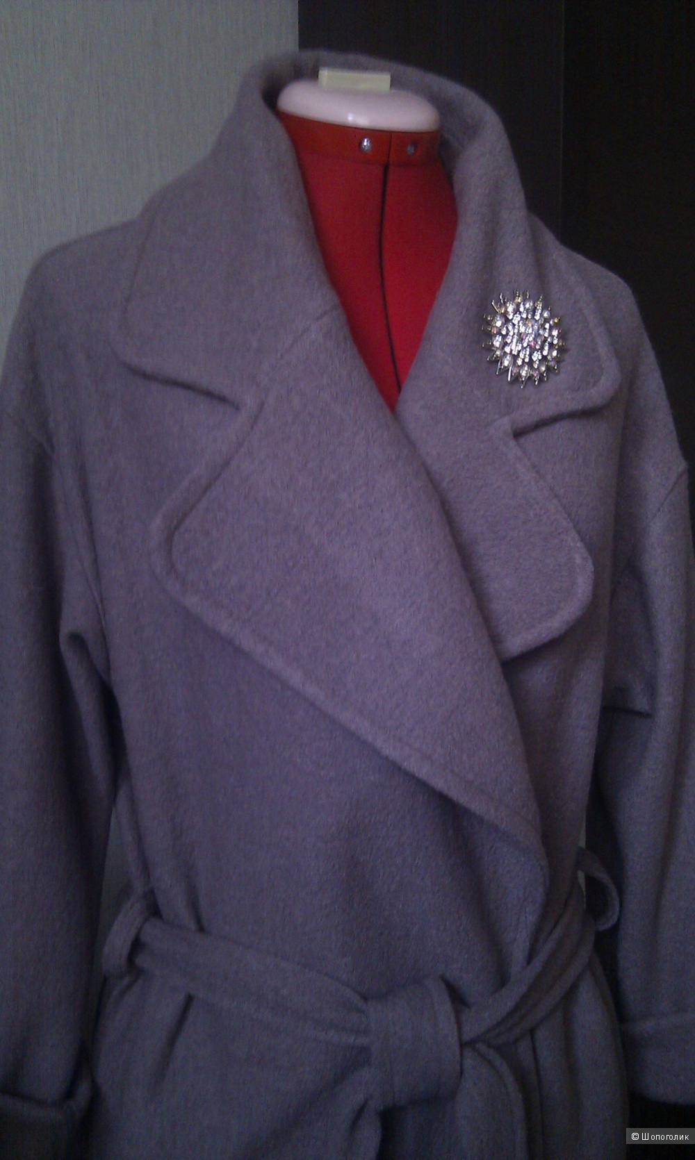 Женское шерстяное пальто оверсайз, от 42 до 46 размера
