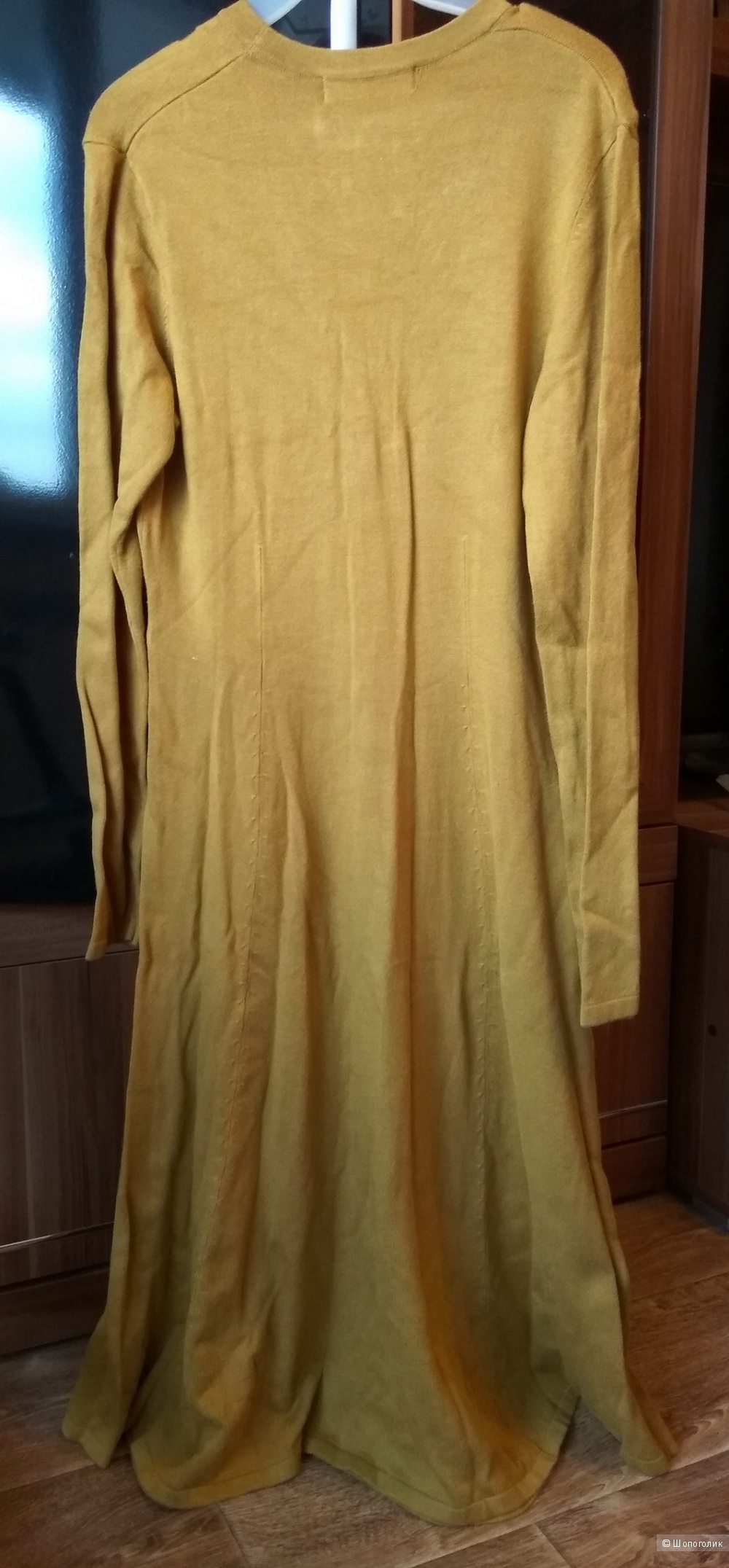 Длинное горчичное платье, ZARA, р-р 44-46