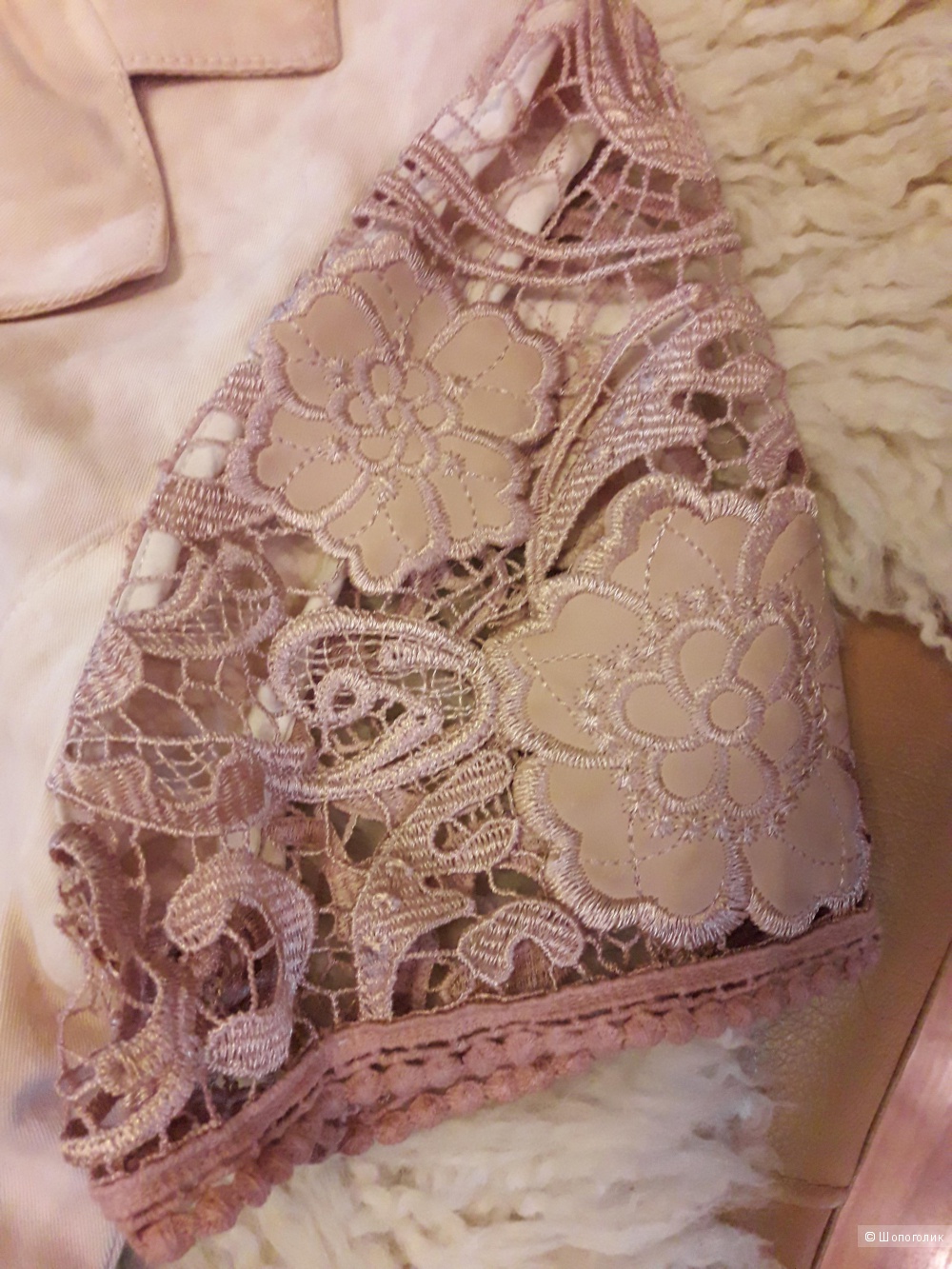 Жакет розовый с кружевными рукавами  TESINI с Корсо, 36 eur