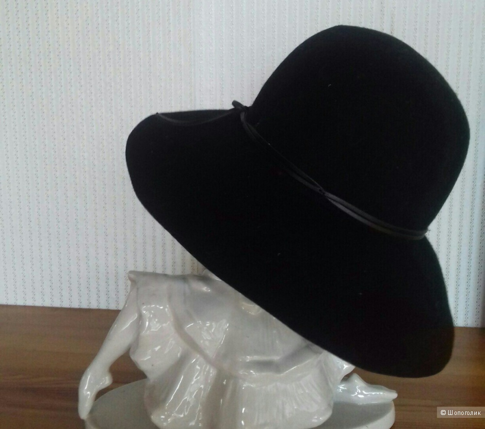Шерстяная фетровая шляпа H&M, чёрная, М