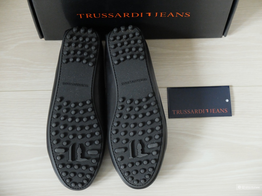 Мокасины Trussardi jeans, кожаные, немного б/у, оригинал, размер 35.