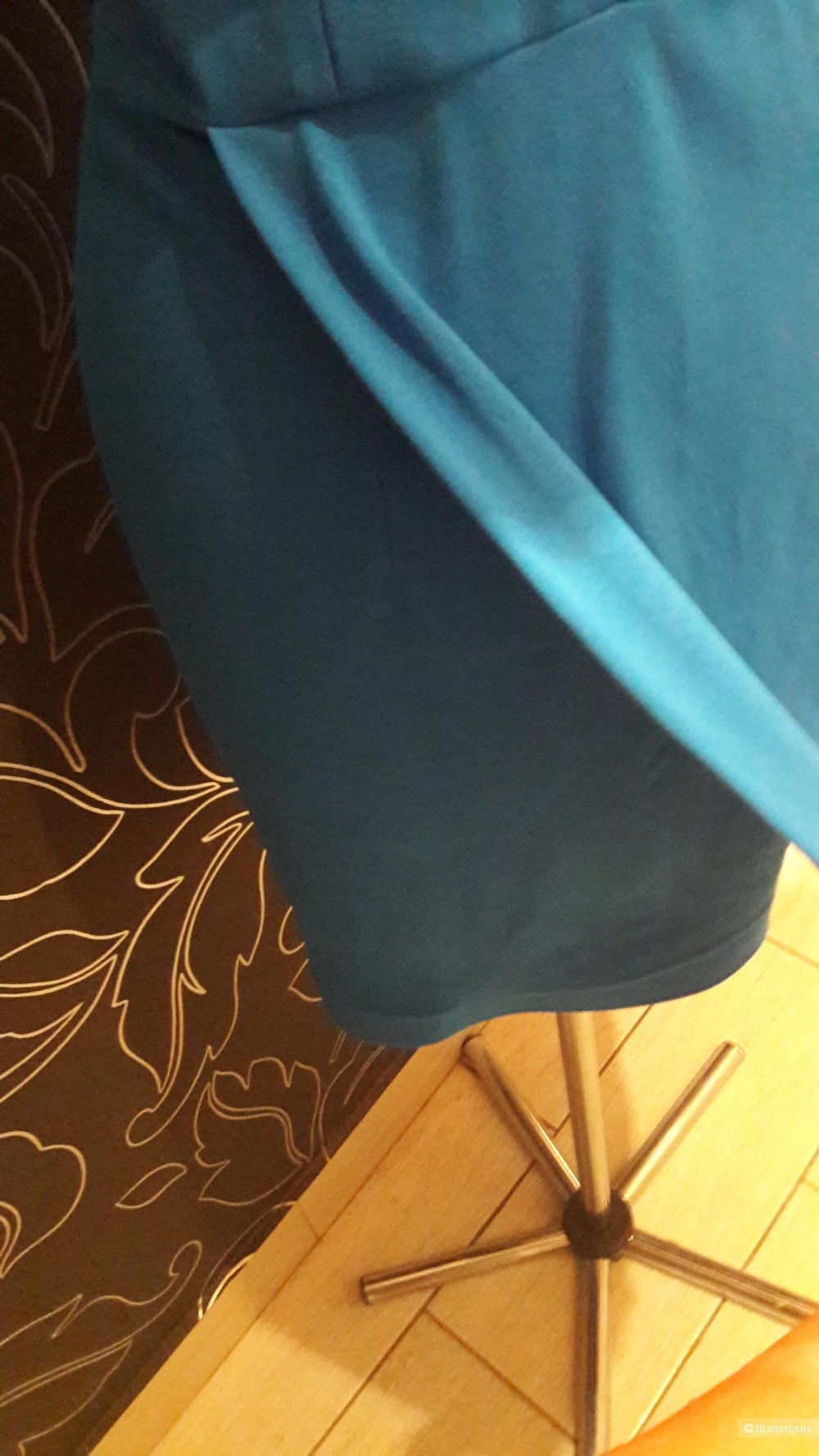 Asos: голубое коктельное платье-стрейч с запАхом, 12