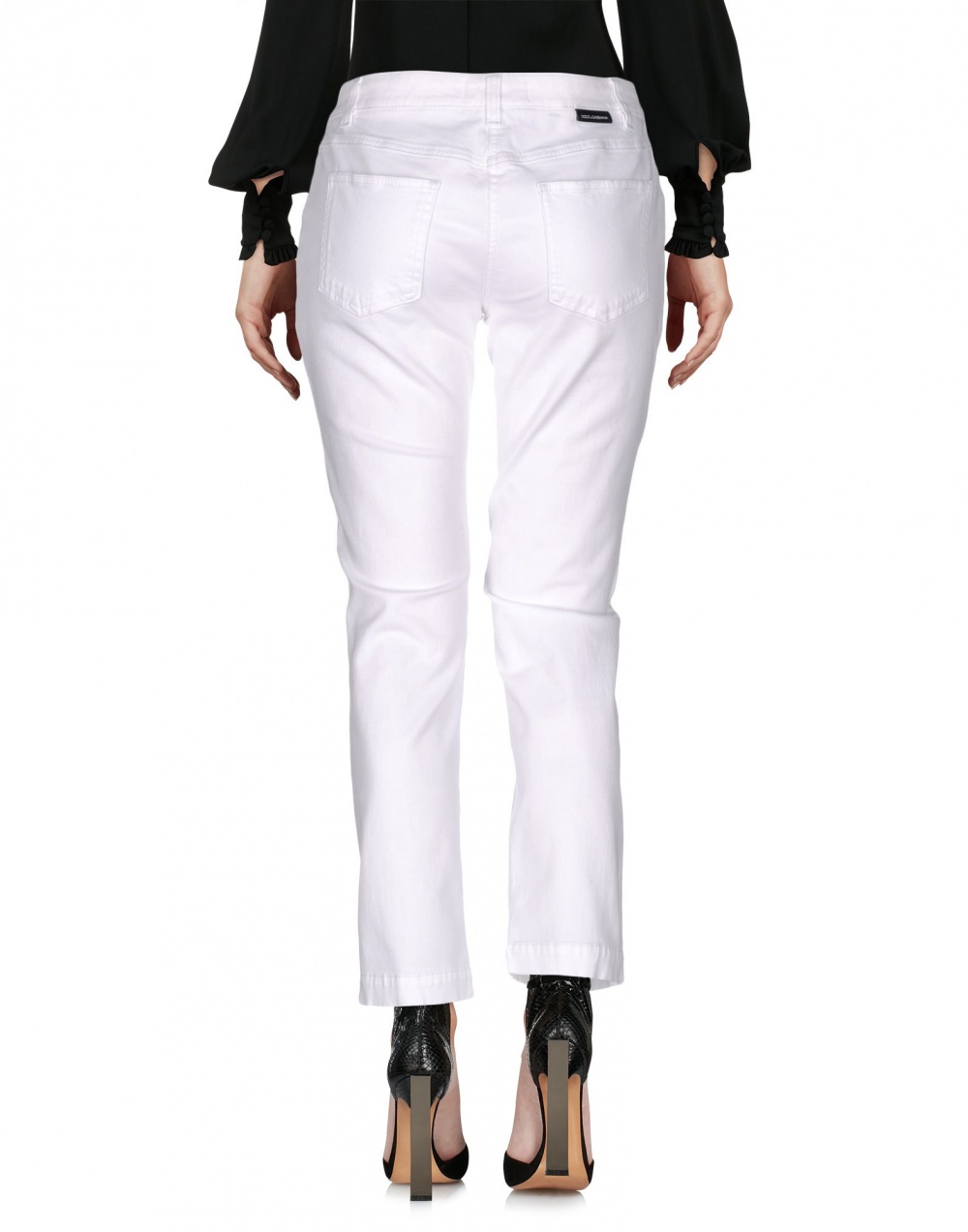 Укороченные джинсы DOLCE & GABBANA, 46 (Российский размер) дизайнер:44 (IT) Белый