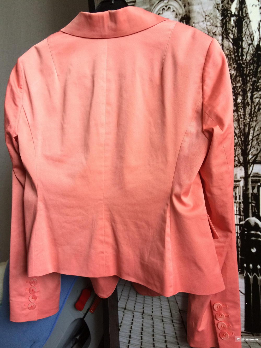 Пиджак жакет коралловый 46-48 размер