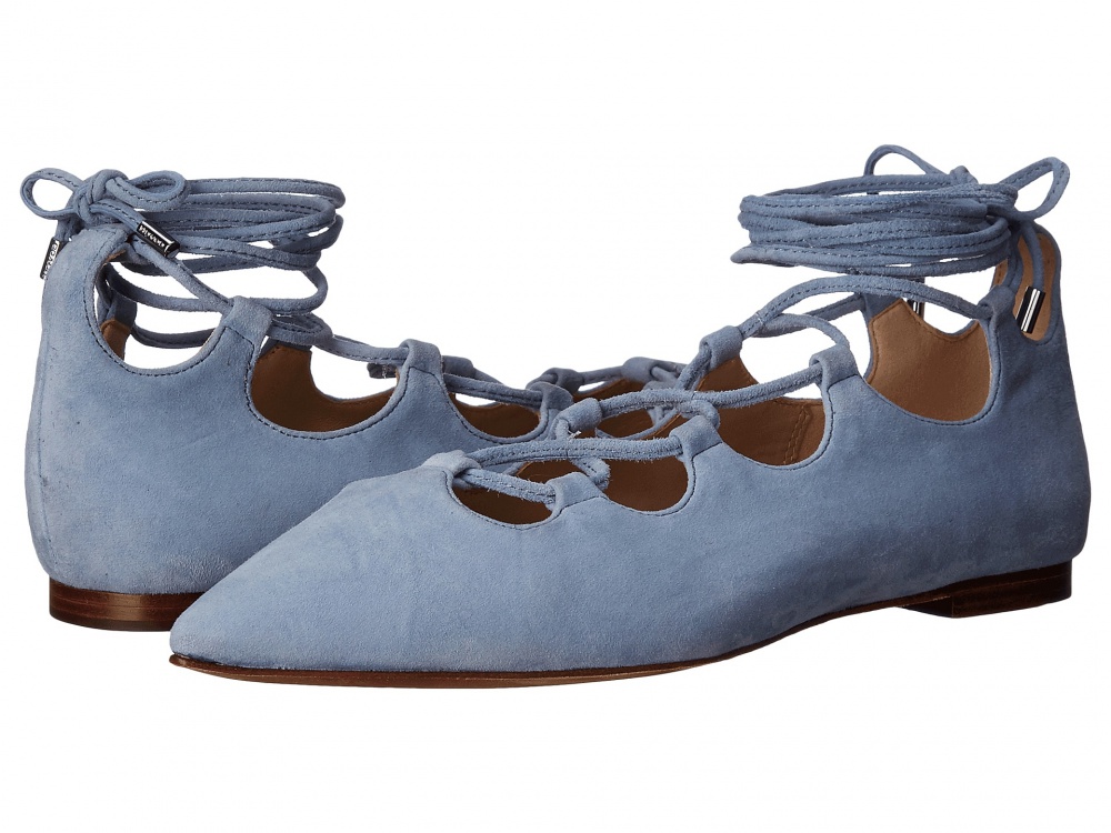 Замшевые туфли-балетки на шнуровке Coach размер 38,5-39