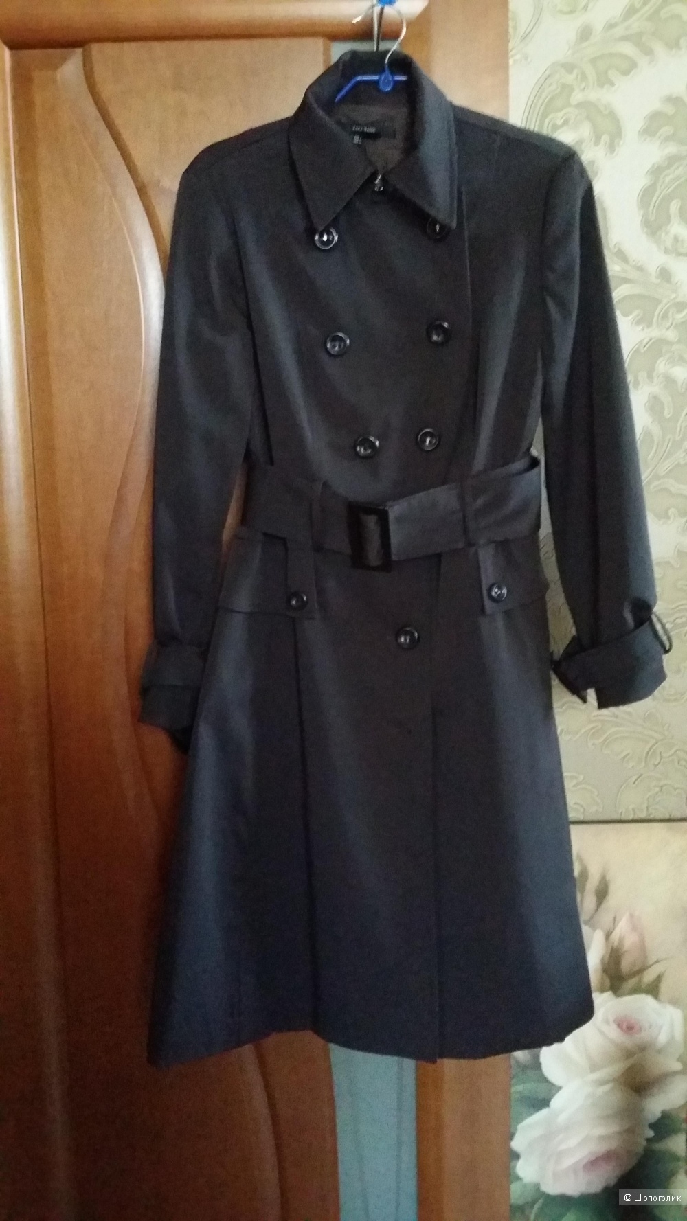 Плащ-пальто Zara Basic шоколадного цвета 46-48 размера