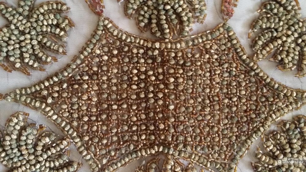 Салфетка, вышитая бисером ручной работы, Индия
