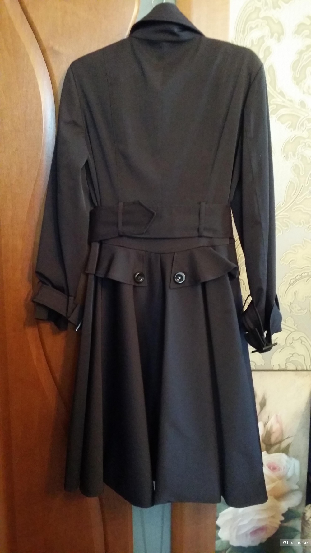 Плащ-пальто Zara Basic шоколадного цвета 46-48 размера