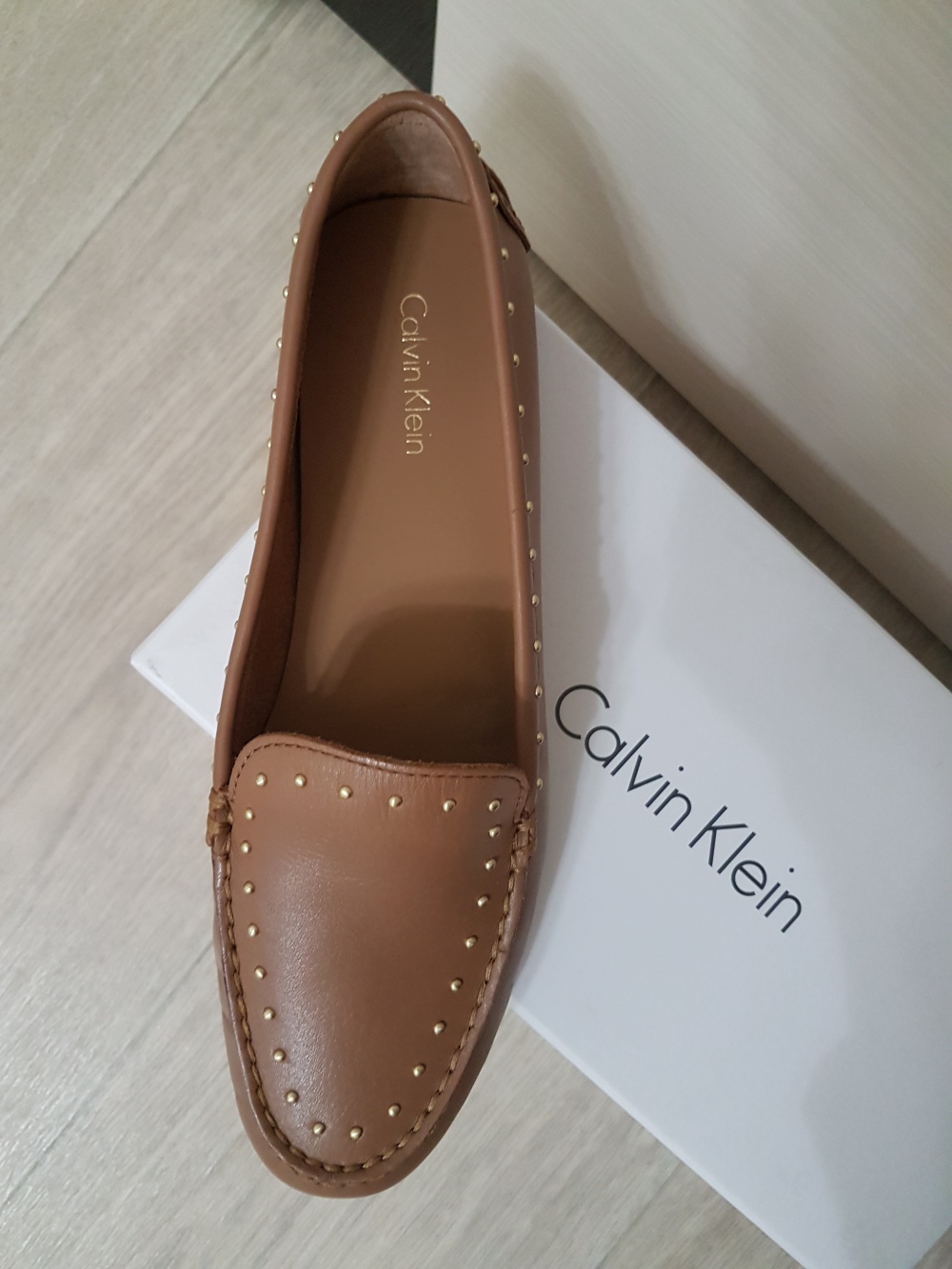 Кожаные мокасины Calvin Klein, размер 39 (8.5 US)