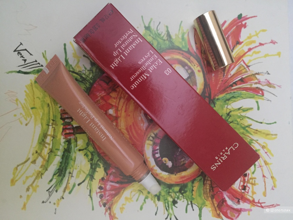 Clarins блеск-бальзам для губ Eclat Minute тон 03 nude shimmer