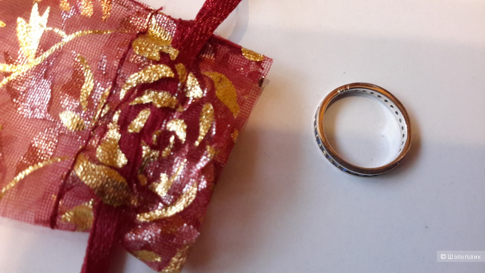 Кольцо с сапфировым кварцем, серебро 925 размер 17