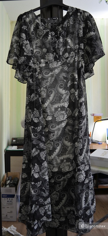 Платье макси с принтом пейсли и шнуровкой на лифе Style London размер S