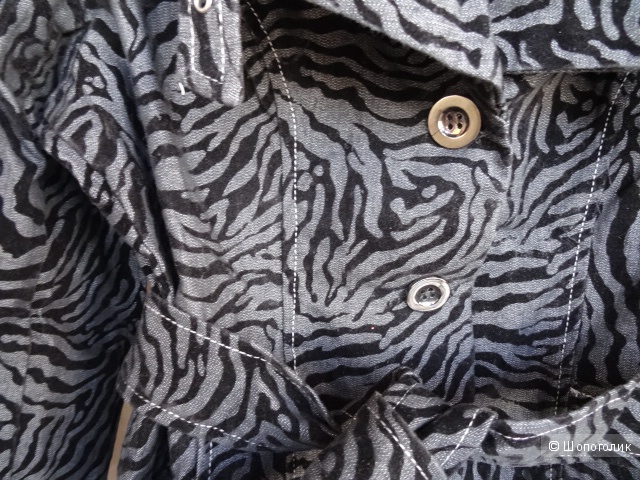 Куртка cotton с рисунком из велюра, размер 44-46, б/у