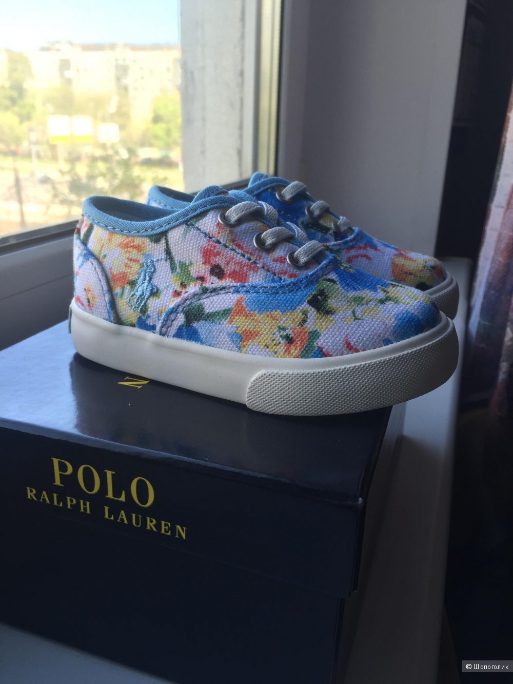 Vali floral canvas sneaker Ralph Lauren 5US новые