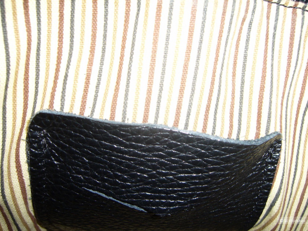 Сумка натуральная кожа, черная, TUSCANY LEATHER Made in Italy, б/у, в идеальном состоянии