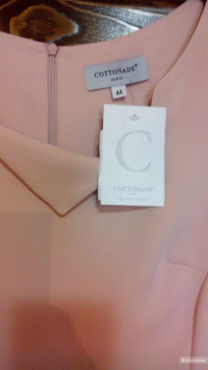 Новое платье cattonade, Франция.Размер 44 евро-наш 50-52 цвет пудра.