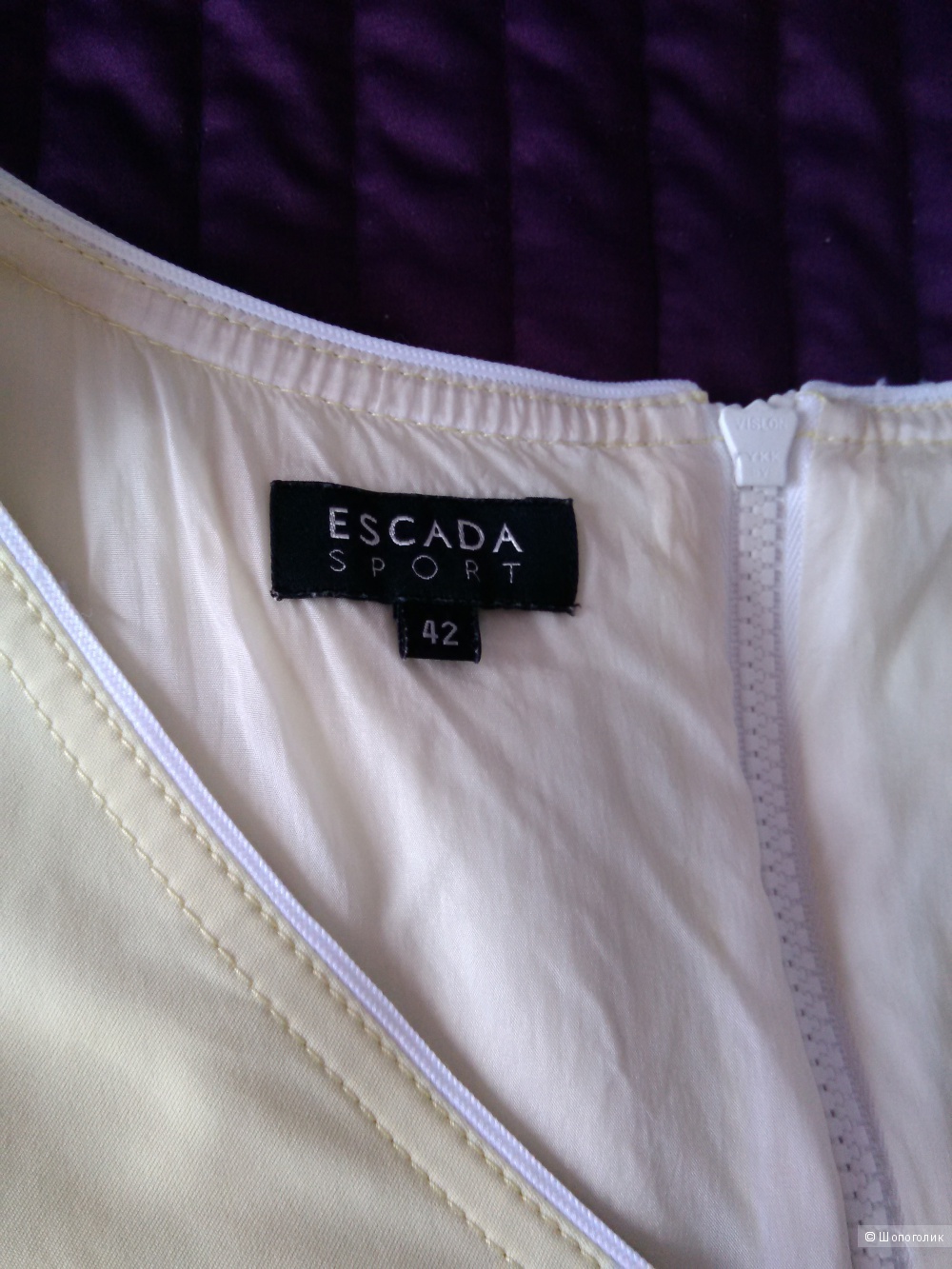 Платье хлопковое Escada Sport, лимонного цвета, р-р 50-52