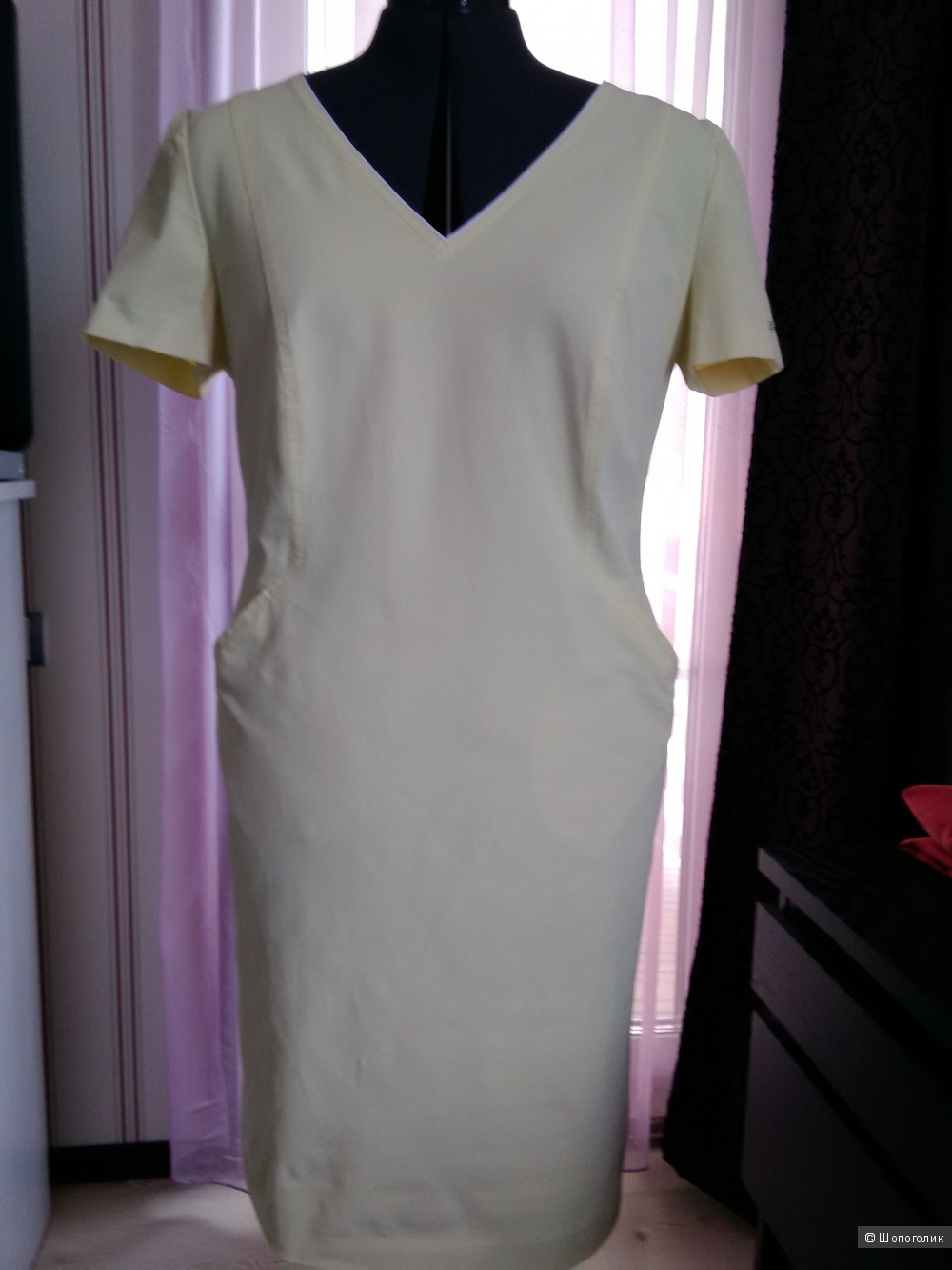 Платье хлопковое Escada Sport, лимонного цвета, р-р 50-52