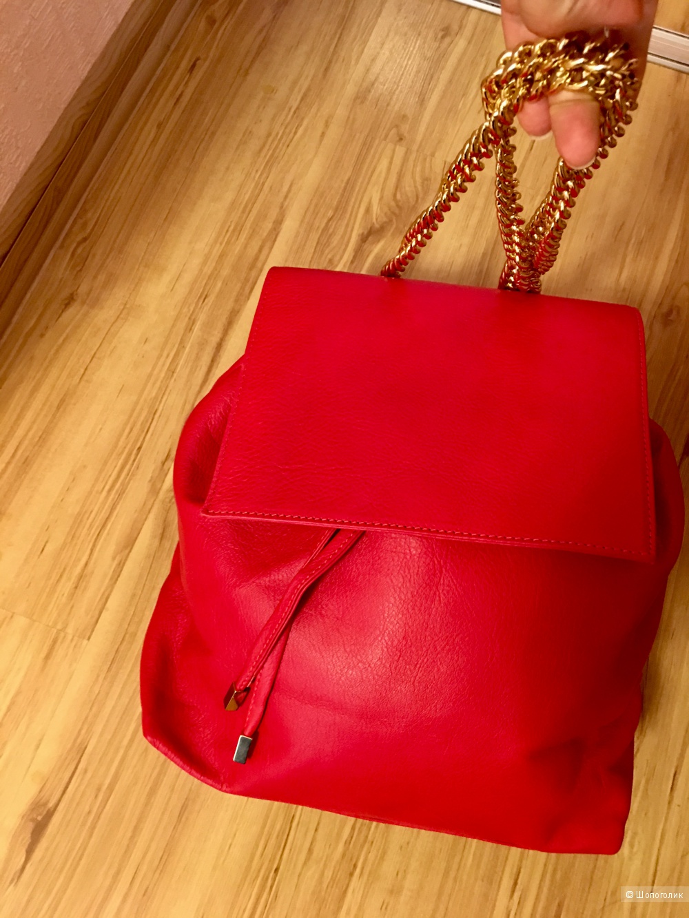 Шикарный рюкзак Jolie by Edward Spiers, цвет красный, Италия, кожа