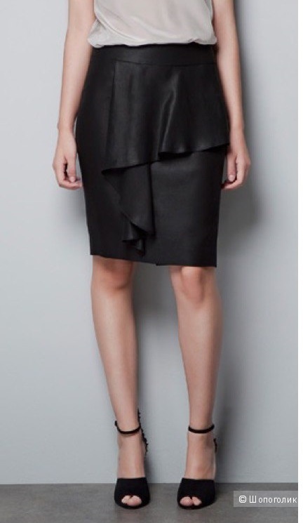 Новая юбка карандаш Зара ( лиоцелл+лен) размер S