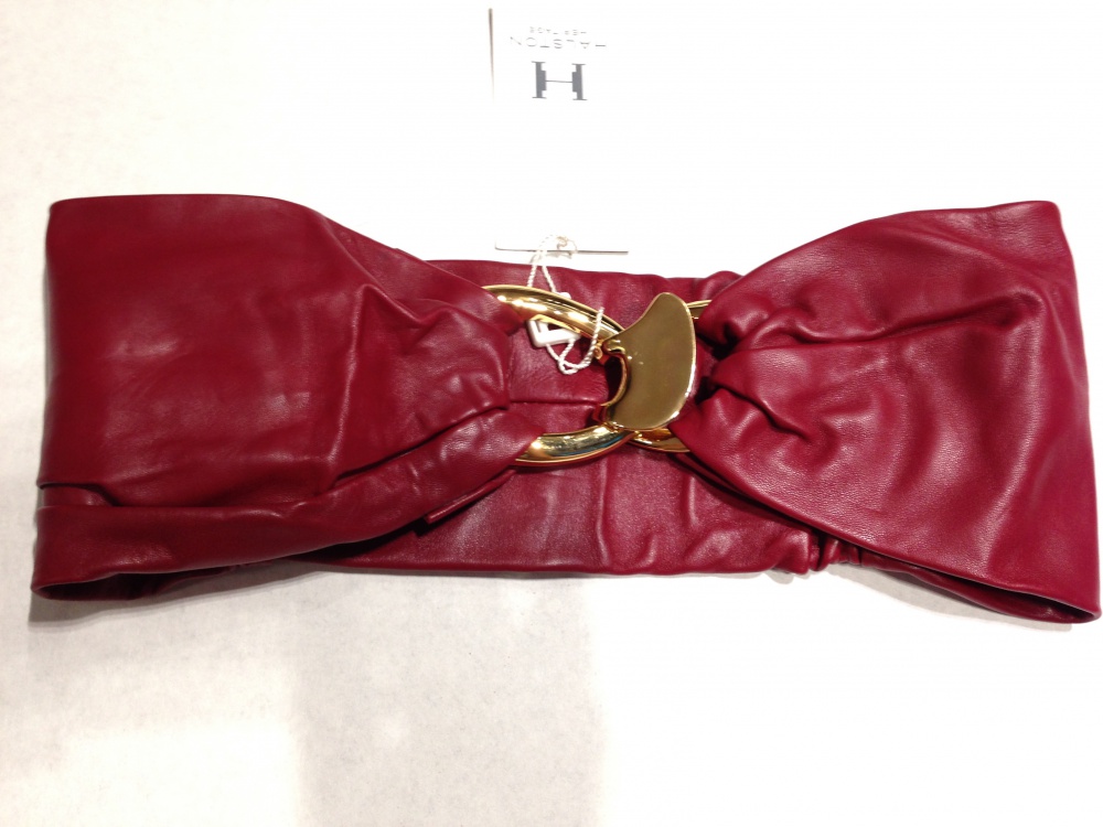 HALSTON HERITAGE широкий кожаный пояс Новый Оригинал р.S