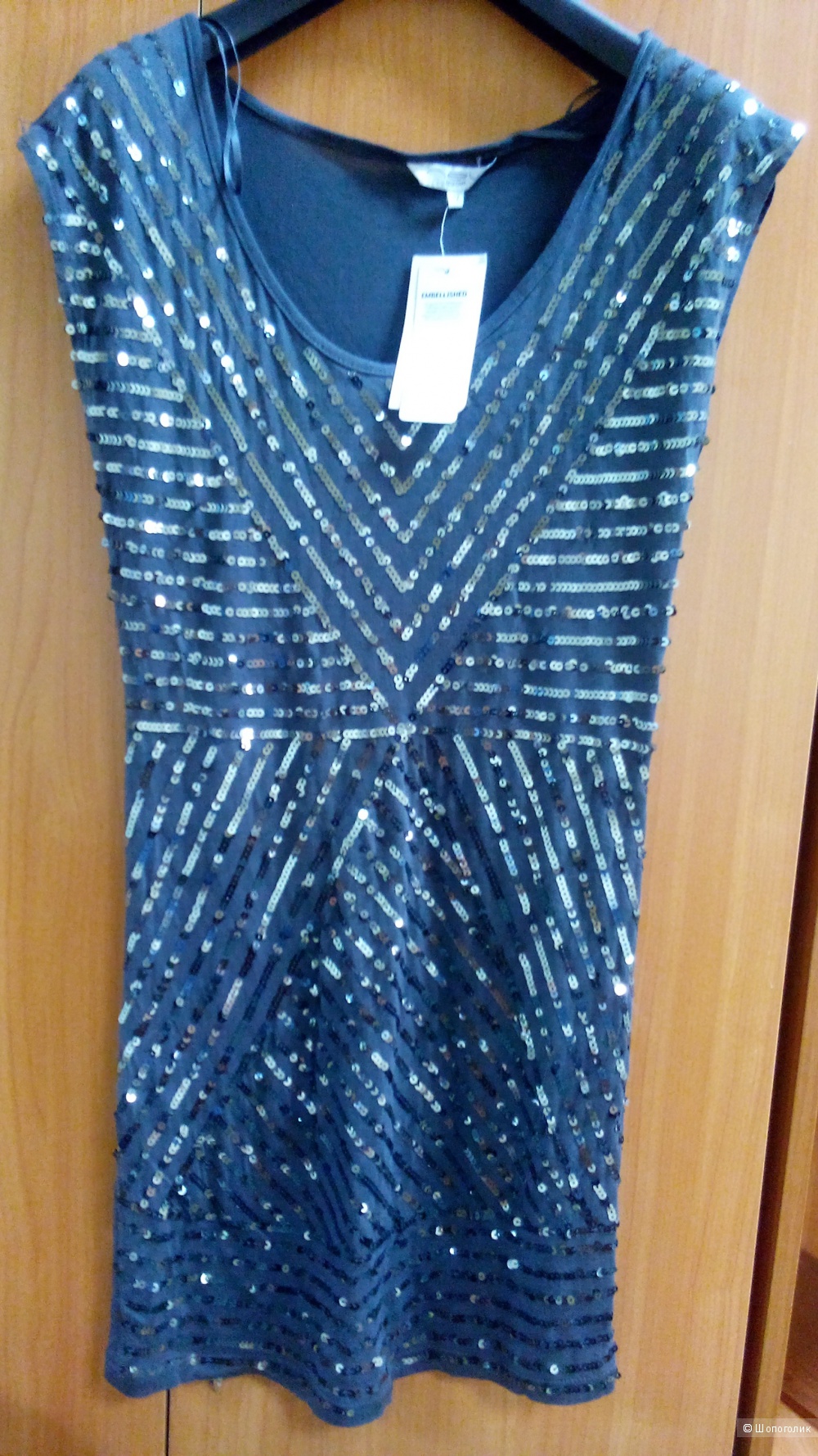 Блузка-платье(туника) с пайетками NEW LOOK Великобритания размер 42-44