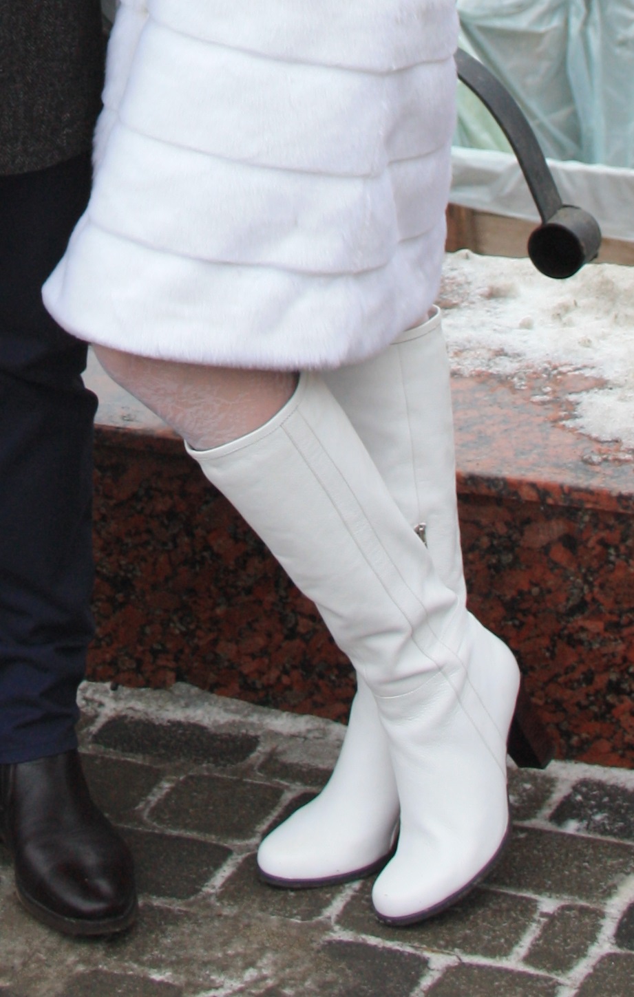 Белые кожаные сапоги Ria Rosa, демисезон, размер 39