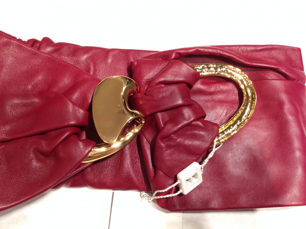 HALSTON HERITAGE широкий кожаный пояс Новый Оригинал р.S