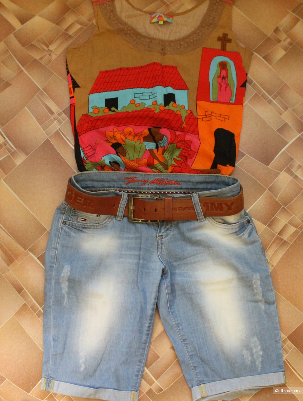 Удлиненные,джинсовые шорты,TOMMY HILFIGER,размер 27