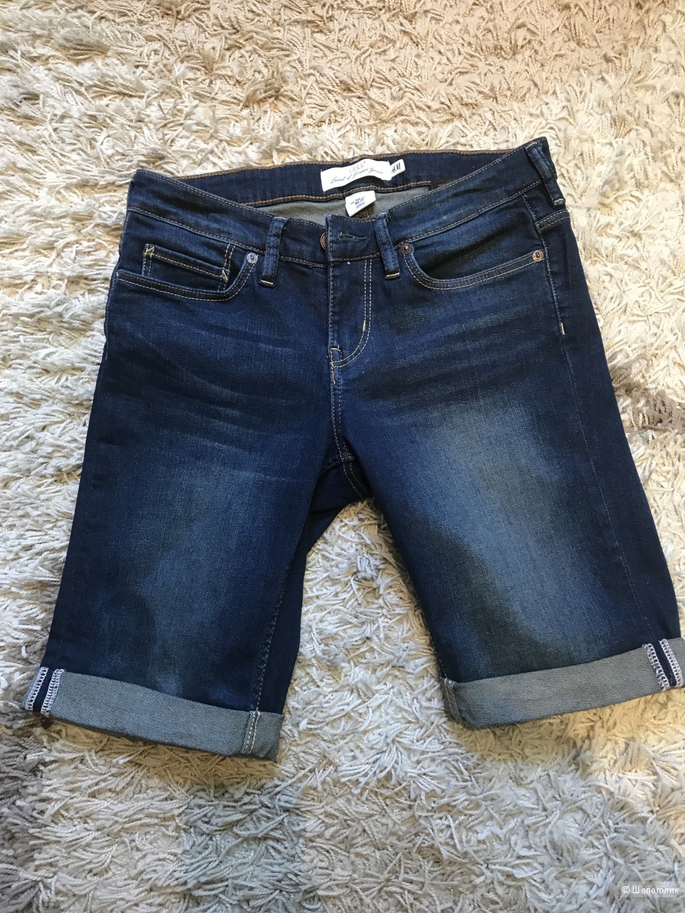 Новые темно-синие джинсовые шорты L.O.G.G. H&M размер 28