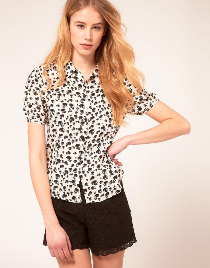 Блузка Peoples Market Skull Blouse, р-р XS