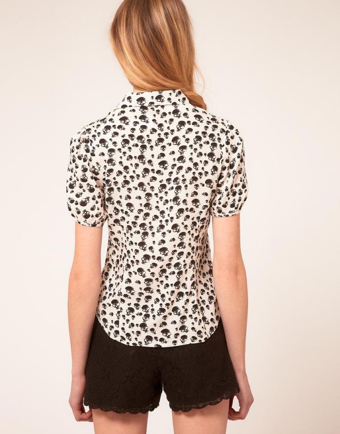 Блузка Peoples Market Skull Blouse, р-р XS