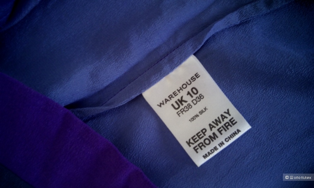 Красивая блузка из нежного натурального шелка Warehouse UK10