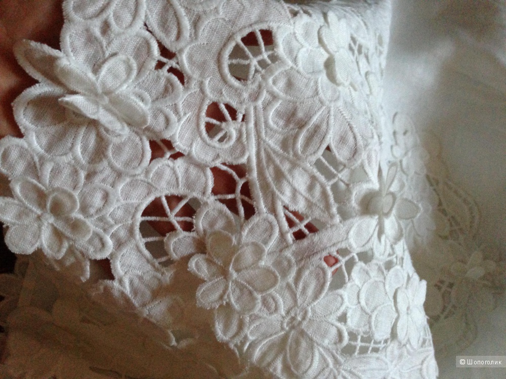 Платье-сарафан от Laundry By Shelli Segal из льна с ришелье р.44 Новый.Оригинал