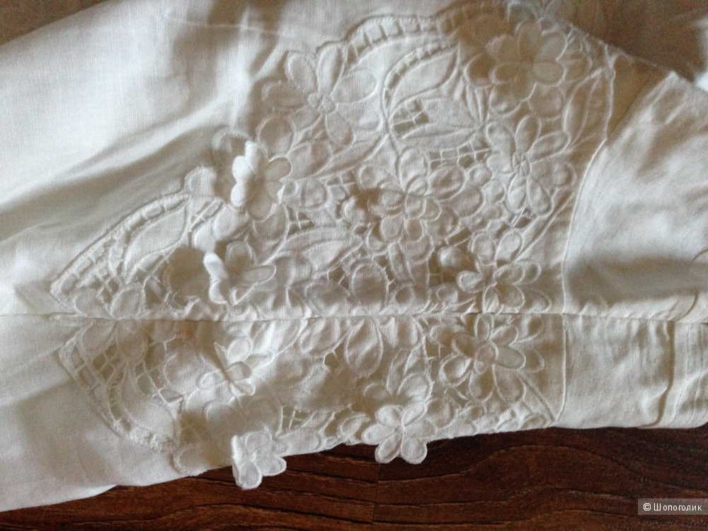 Платье-сарафан от Laundry By Shelli Segal из льна с ришелье р.44 Новый.Оригинал