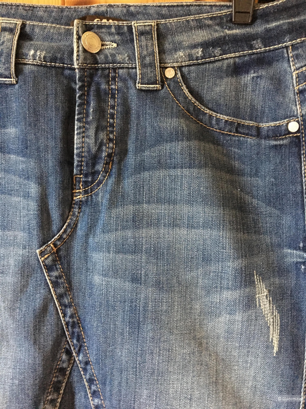 Синяя джинсовая юбка Cambio Jeans размер немецкий 36