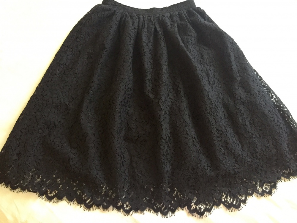 Кружевная юбка черного цвета