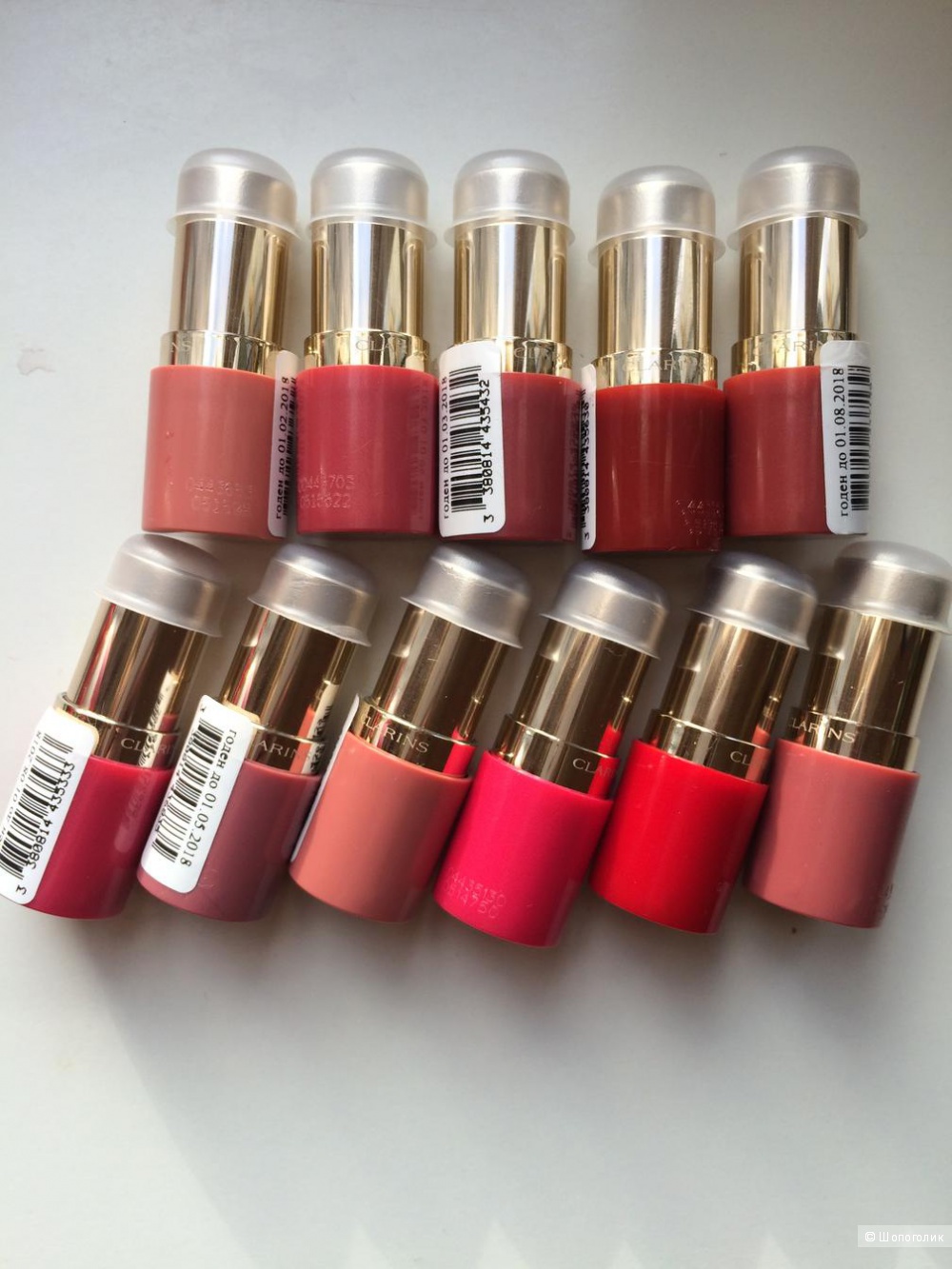 Полноценный тестер помады Clarins Jolie Rouge в шикарных 6-ти оттенках