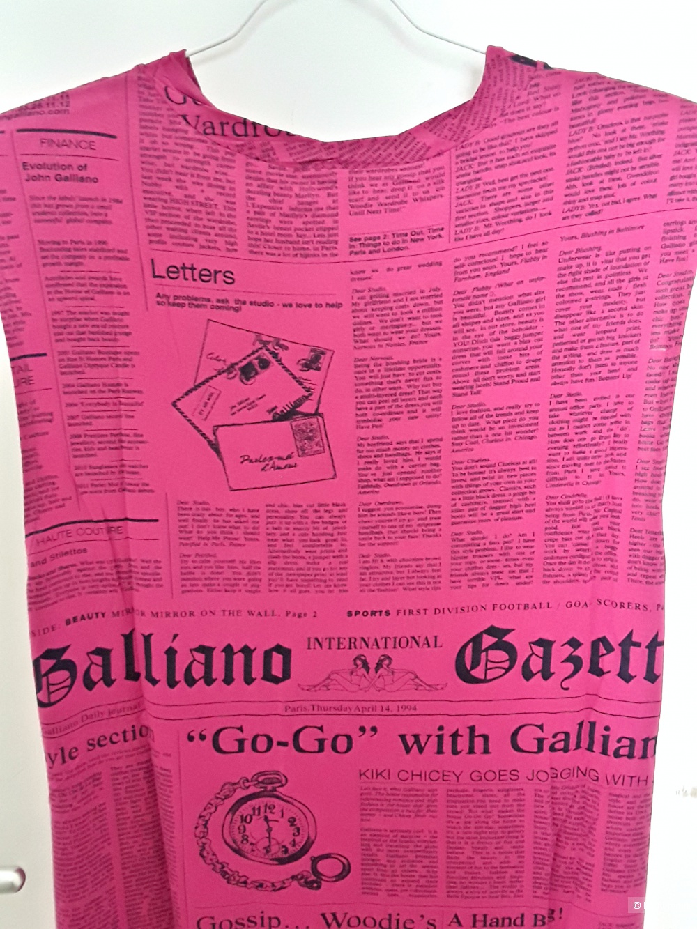 Летнее платье John Galliano 48-50 размер L-XL фуксия