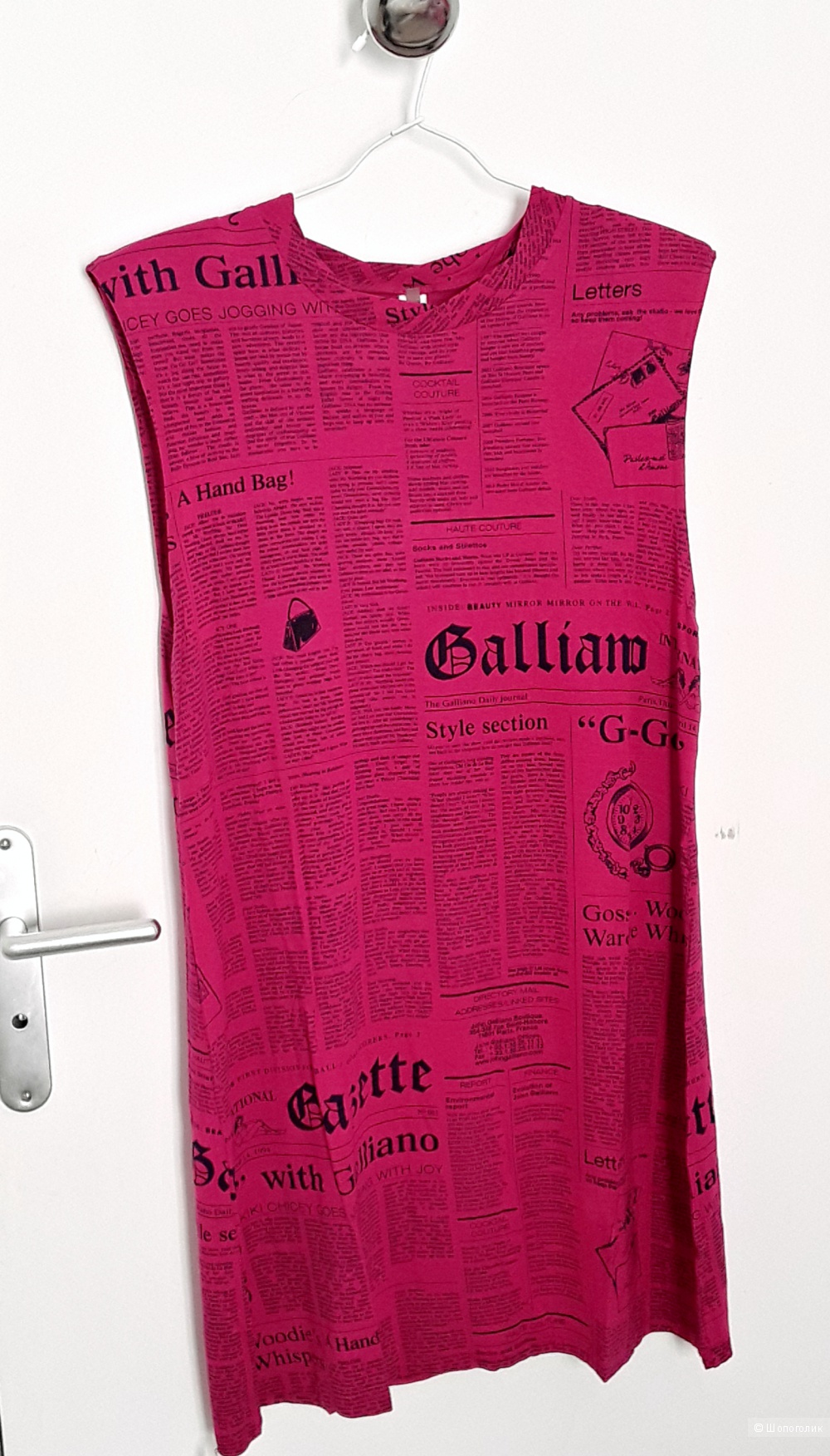 Летнее платье John Galliano 48-50 размер L-XL фуксия