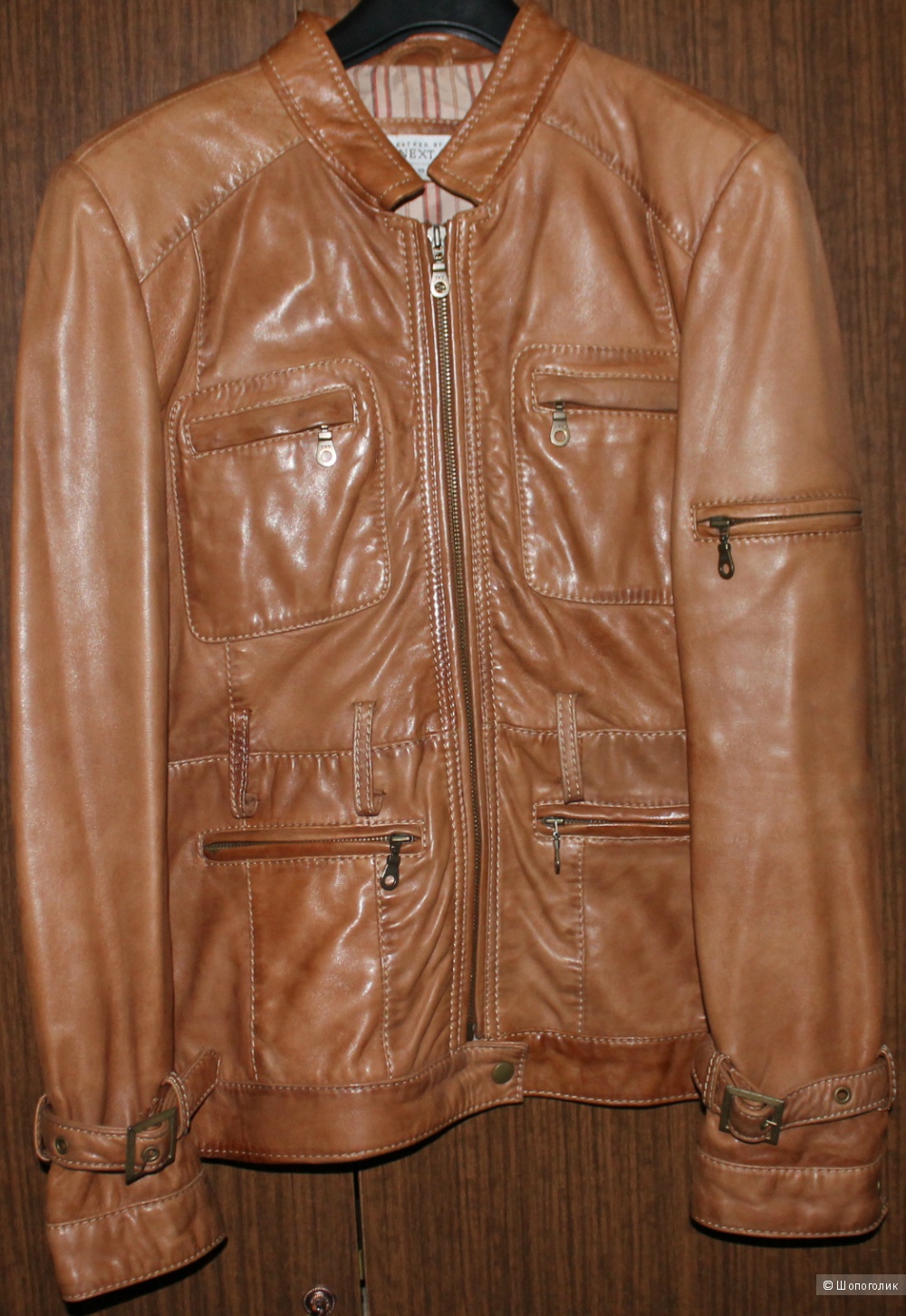 Кожаная куртка NEXT,размер UK 10,рус.40-42